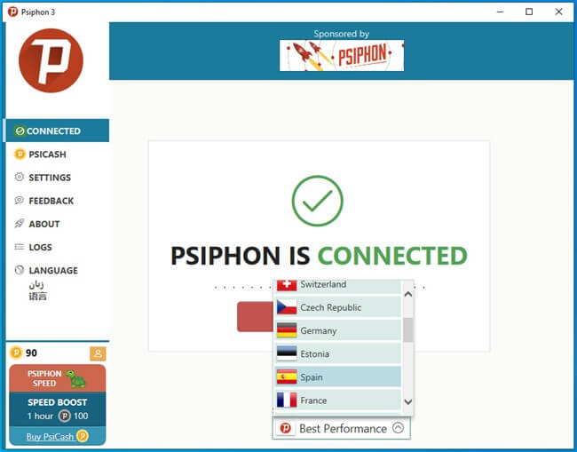 psiphon vpn