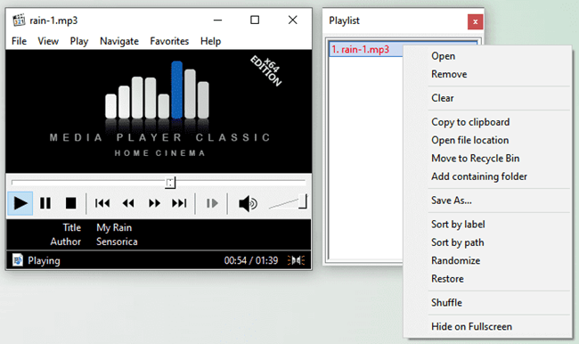 Media Player Classic free download